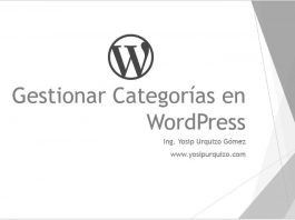 Gestionar Categorias en Wordpress