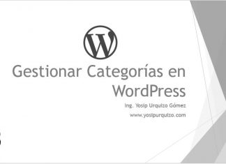 Gestionar Categorías en WordPress Gestionar Categorias en Wordpress