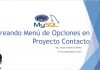 Creando Menú de Opciones en Contacto Creando Menu de Opciones en Proyecto Contacto