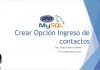 Crear Opción Ingreso de Contactos Crear Opcion Ingreso de Contactos