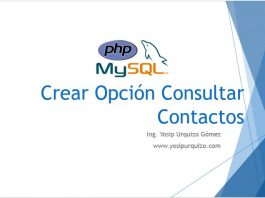 Crear Opcion Consultar Contactos