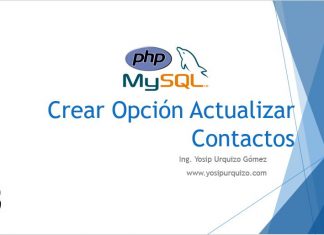 Crear Opción Actualizar Contactos Crear Opcion Actualizar Contactos