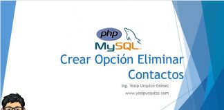 Crear Opción Eliminar Contactos Crear Opcion Eliminar Contactos