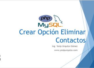 Crear Opción Eliminar Contactos Crear Opcion Eliminar Contactos