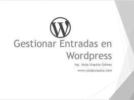 Gestionar Entradas en Wordpress