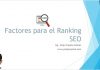 Factores para el Ranking de SEO Factores para el ranking de SEO