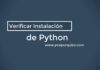 Verificar instalación de Python | Python Verificar Instalacion